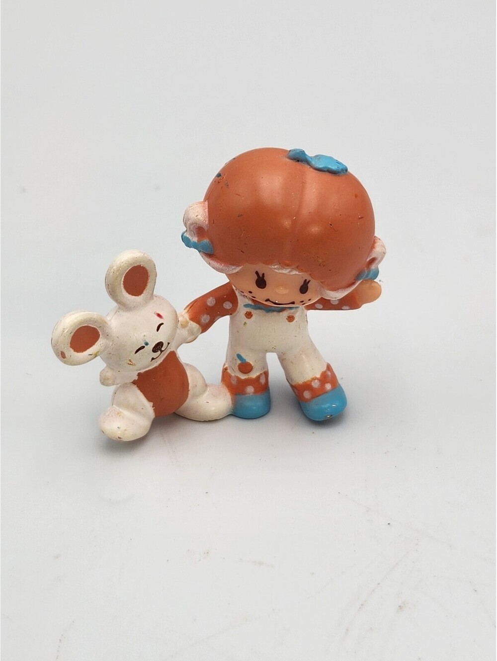 Strawberry Shortcake Apricot & Hopsalot Bunny Rabbit Vintage Mini Figure 1982 C2